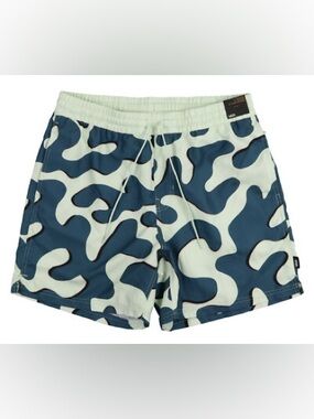 VANS PRIMARY PRINT ELASTIC 17" BOARDSHORTS CLEARLY AQUA/VANS TEAL